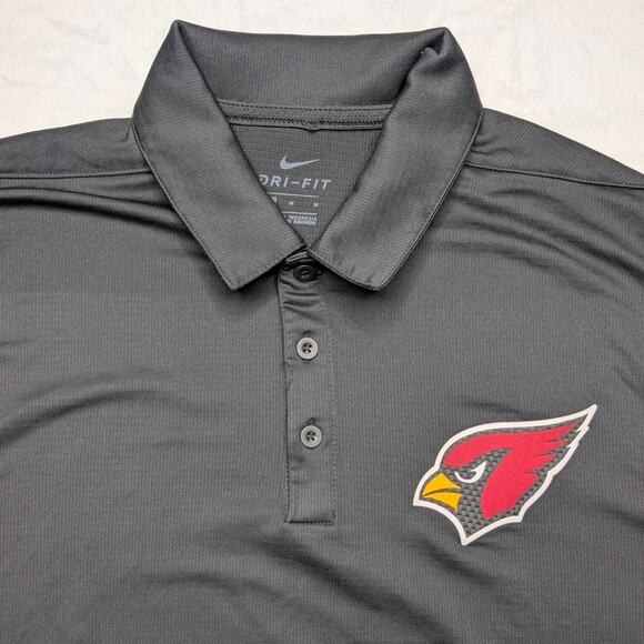 Nike Dri-Fit Arizona Cardinals Mens Golf Polo Shirt Medium Performance NFL - Picture 1 of 6